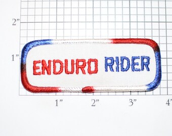 ENDURO RIDER Iron-On Embroidered Clothing Patch Biker Jacket Vest Shirt Hat Novelty Badge DIY Clothes Gift Idea Cross County Off Road Rider