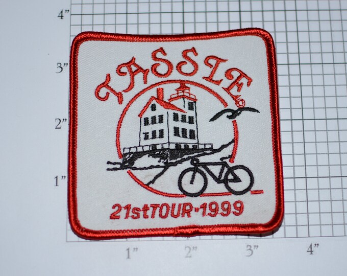 Tassle 1999 (Tour Along the South Shore of Lake Erie) Cycling Event Iron-on Vintage Embroidered Patch Bicycle Memento Participant Souvenir