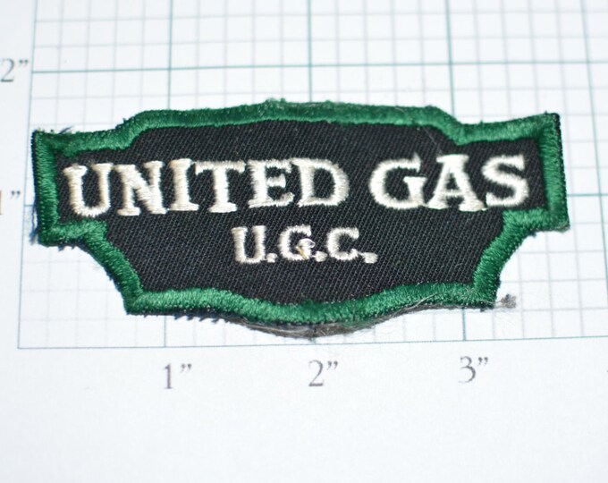 UNITED GAS U.G.C. Read Full Description for History ULTRA Rare Vintage Sew-On Uniform Patch Oil Gas Exploration Processing Distribution f1j