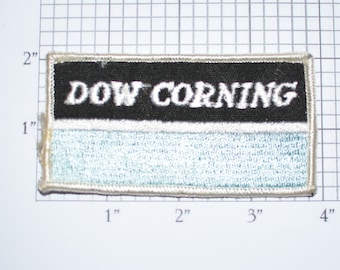 Dow Corning Rare Vintage Embroidered Sew-on Clothing Patch for Uniform Shirt Jacket Hat Multinational Company HQ in Midland Michigan MI e30b