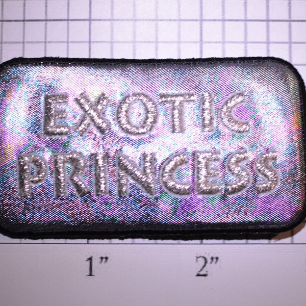 Exotic Princess Sparkly Reflective Multi-color Shimmering Vintage Iron-on Embroidered Clothing Patch Jacket Vest Shirt Purse Girl Ladies