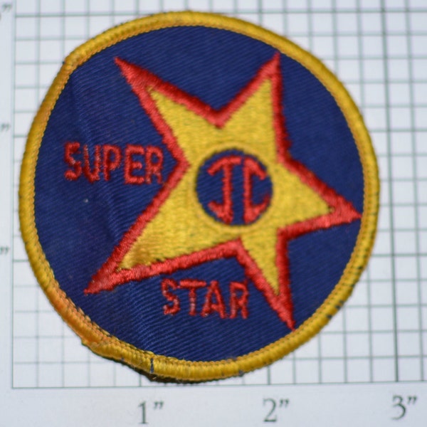 Jesus Christ Super Star (JC) Sew-On Vintage Patch (Some Staining) Very Rare Embroidered Clothing Patch for Jacket Vest Backpack Jeans Hat
