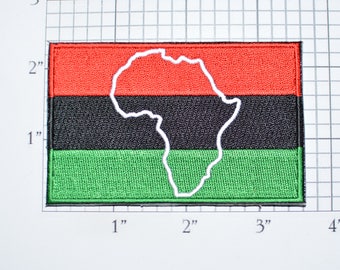 Pan African Iron-on Embroidered Clothing Patch Black Liberation UNIA Africa Pride for Shirt Jeans Jacket Vest Backpack Memento Souvenir vb1a