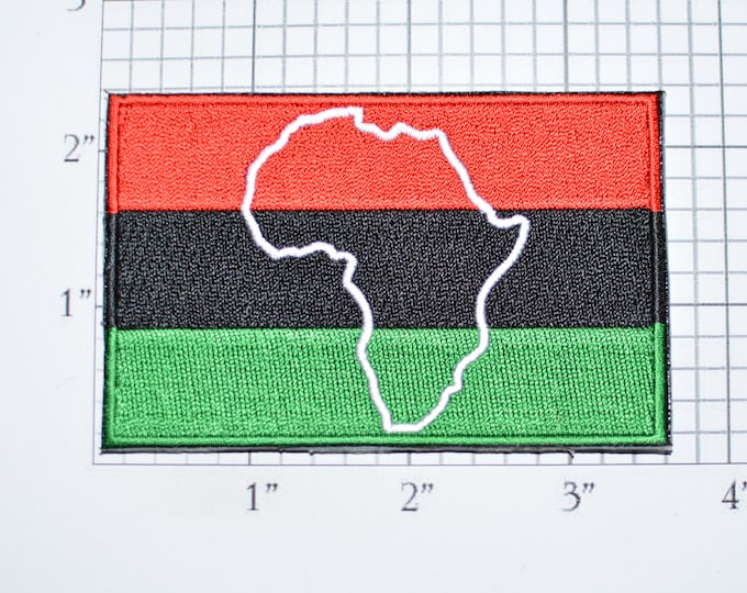 Pan African Iron-on Embroidered Clothing Patch Black Liberation UNIA Africa Pride for Shirt Jeans Jacket Vest Backpack Memento Souvenir vb1a