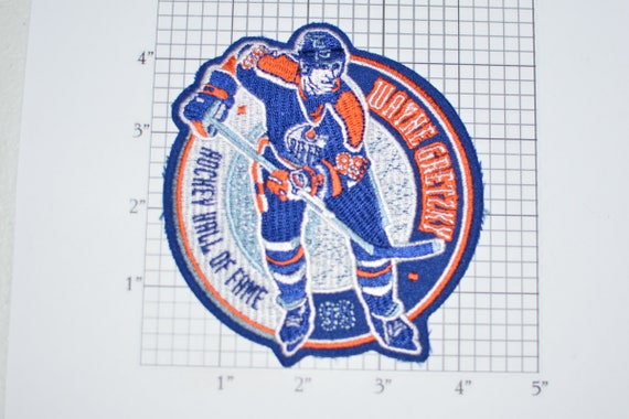 1999 Wayne Gretzky Hockey Hall of Fame Edmonton Oilers Iron-On Embroidered  Clothing Patch for Jacket Jersey Shirt Backpack Collectible e27m