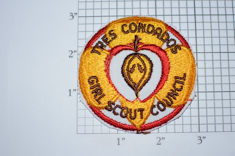No Border Emblem Logo Kids Clothes DIY Children Tres Condados Girl Scout Council California Vintage Iron-on Embroidered Clothing Patch