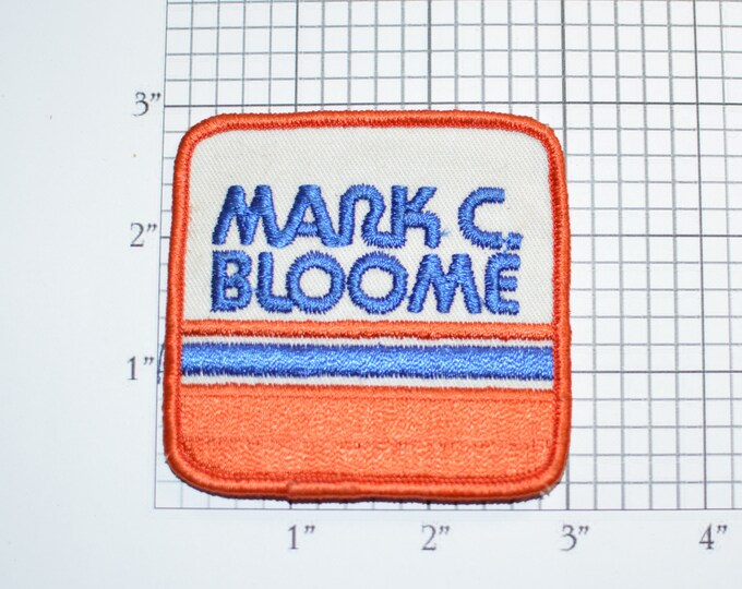 Mark C Bloome Sew-On Vintage Embroidered Clothing Patch for Uniform Shirt Jacket Hat Emblem Logo Insignia California Tire Store Gas Stations