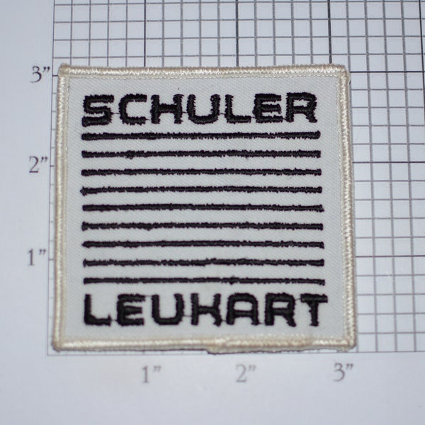 Schuler Leuhart Auto Parts Iron-On Vintage Embroidered Patch Employee Uniform Shirt Jacket Emblem Logo Work Shirt Garage Car Mechanic Tech