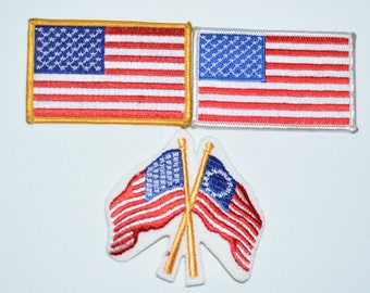 American Flag Patch, Betsy Ross Flag Patch, Vintage Patch USA Flag Patch Embroidered Patch Patriotic Patch Military Patch Uniform Patch s16