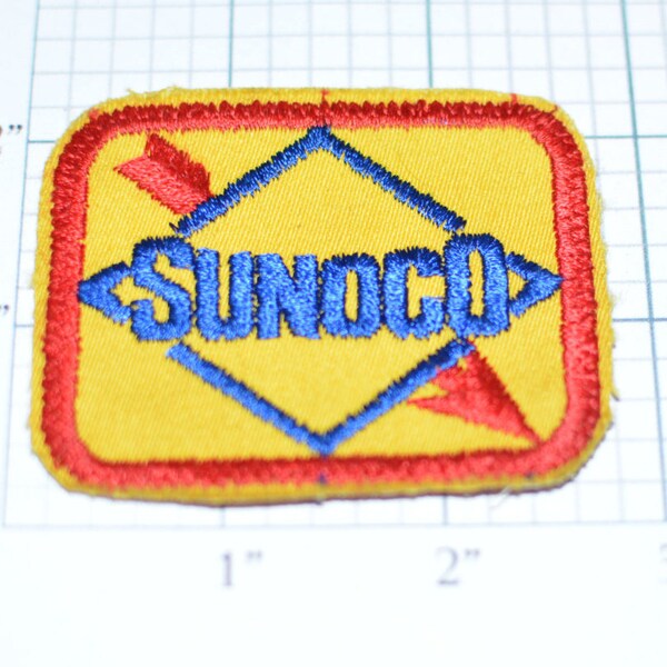 SUNOCO Fuels Oil and Gas Company Sew-On Authentic Vintage Embroidered Clothing Patch Garage Mechanic Station Attendant Car Guy Racing d8