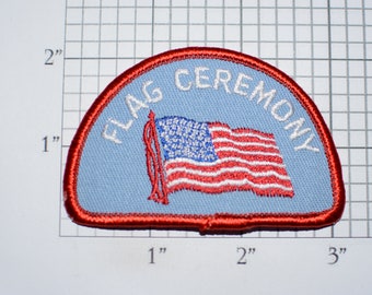 Flag Ceremony (US USA United States of America) Embroidered Clothing Patch for Jacket Shirt Vest Backpack Jeans Collectible Souvenir Emblem