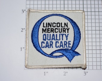 Lincoln Mercury Quality Car Care Auto Service Sew-On Authentic Vintage Embroidered Clothing Patch Automobile Collectible Garage Mechanic
