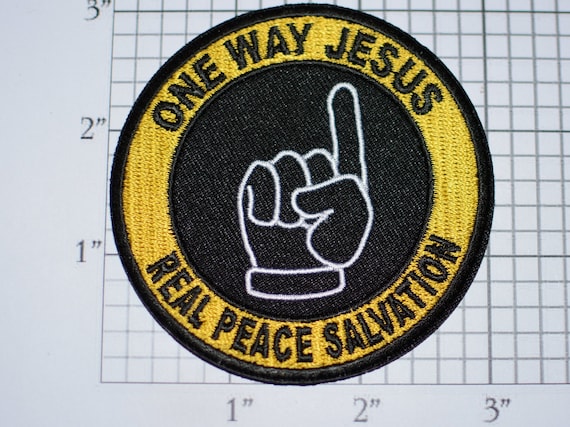 or Sew On Jesus Is The Cure Iron-On Embroidered Clothing Patch for Biker Jacket Vest MC Motorcycle Rider Christ Christian Religious Faith