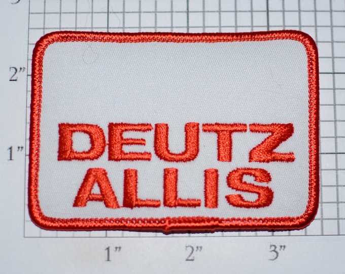 Deutz Allis Vintage Embroidered Iron-on Clothing Patch for Employee Uniform Work Shirt Jacket Name Logo Agriculture Tractor Manufacturer
