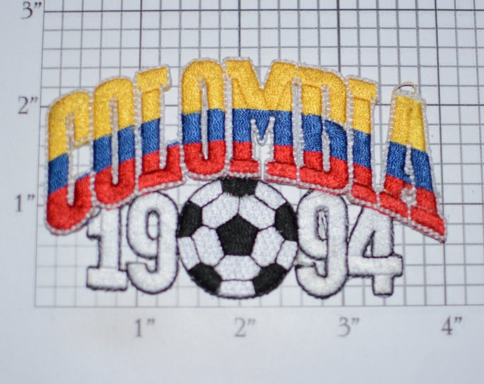 Columbia 1994 National Football Club (Soccer) Vintage Sew-on Embroidered Clothing Patch Sports Fan Souvenir Keepsake Collectible Emblem