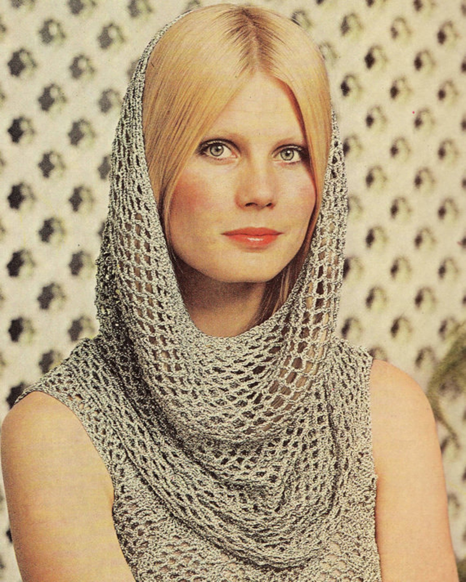 INSTANT DOWNLOAD PDF, Crochet Dress Pattern, Silver Maxi Dress Pattern