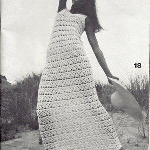 INSTANT DOWNLOAD PDF, Crochet Maxi Dress Pattern 1970s, Digital File Crochet Sun Dress Pattern - Wedding Dress