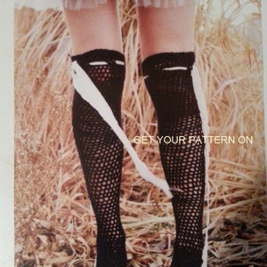 INSTANT DOWNLOAD PDF,  Crochet Thigh Highs, Leg Warmers, Boot Stockings, Crochet Long Socks, Digital File Crochet Pattern -
