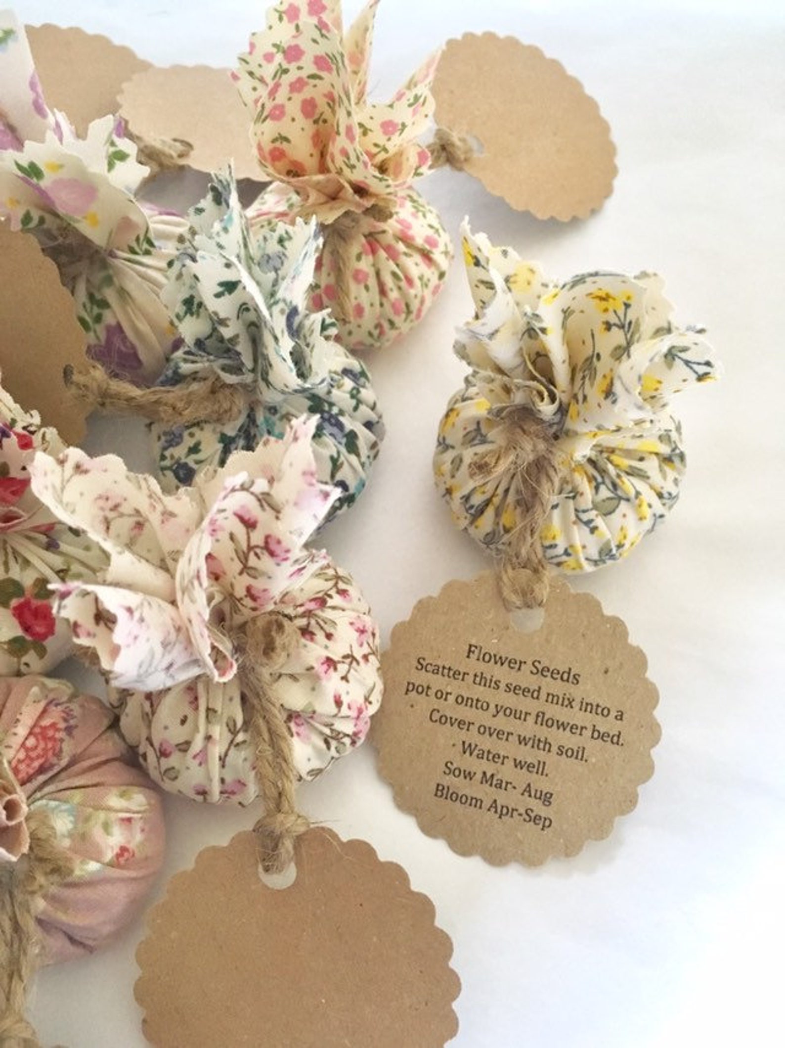 Set of 10 Country Garden Flower Seed Wedding Favours With Etsy UK