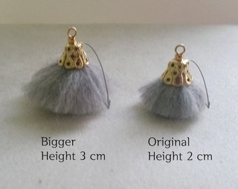 1pc - 3cm, 20 colors, Wool Tassel, Hand Crafted Ball Teasel Supplies for jewelry, keychain, zipper charm