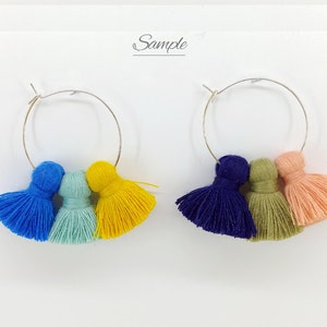 10% Wholesale 40 pcs 0.7 Chubby Art Cotton Tassel, Without jump ring ET0007 image 3