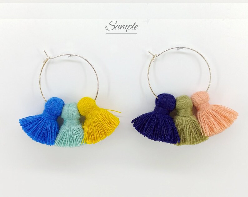 10% Wholesale 40 pcs 0.7 Chubby Art Cotton Tassel, Without jump ring ET0007 image 3