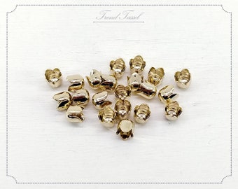 10 pcs - 7mm tulip bead cone CAP, gold plating end cap findings supply
