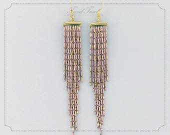 2 pcs - Pink, 3" Shiny Chain Tassel, Color Chain Charm for Tassel Earrings, ET0036