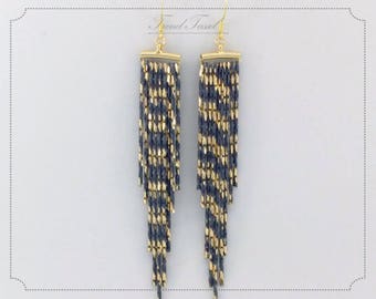 2 pcs - Charcoal, 3" Shiny Chain Tassel, Color Chain Charm for Tassel Earrings, ET0036