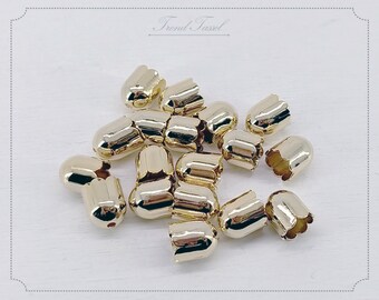 10 pcs - 9 mm tulip bead cone CAP, gold plating end cap findings supply