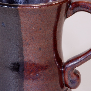 Black and Brown Conic Stoneware Mug
