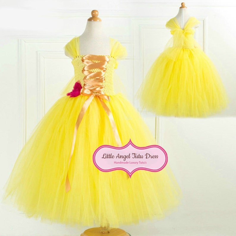 Costumes Reenactment Theatre Belle Costume Kids Princess Beauty And The Beast Yellow Fancy Dress Girls Gown Clothing Shoes Accessories Vishawatch Com
