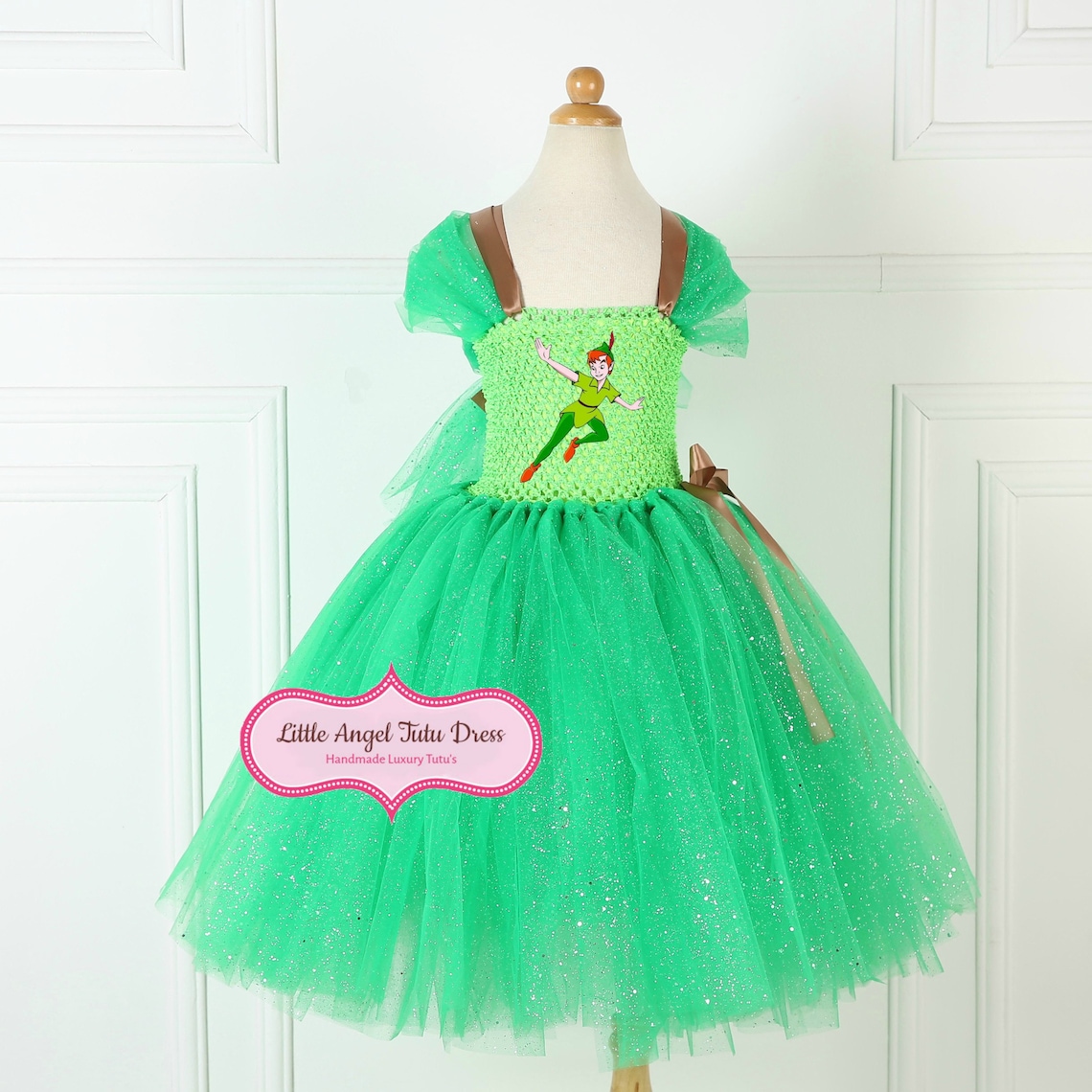 Tinkerbell Green Neverland Fairy Fairytale Book Day Womens Fancy Dress Costume