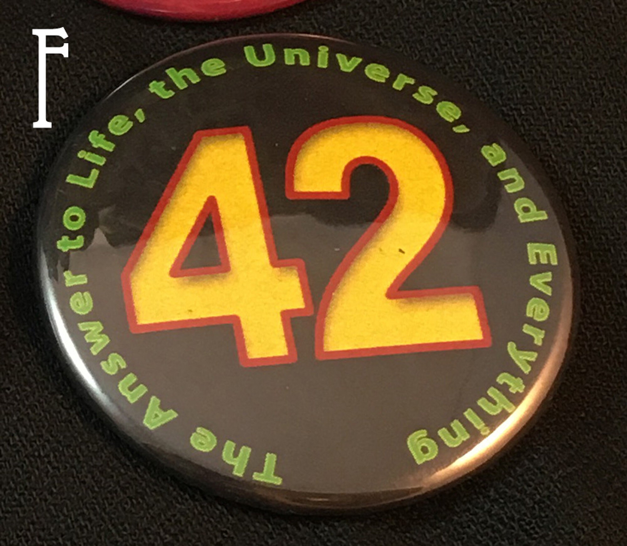 Hitchhiker's Guide to the Galaxy Button Set, Don't Panic, 42, the