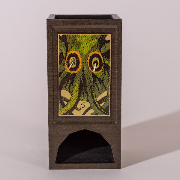 Octo Eyes Dice Tower, Table top gaming, accessory, dice, d20, polyhedral, magic, octopus, cephalopod art, Cthulhu, DnD