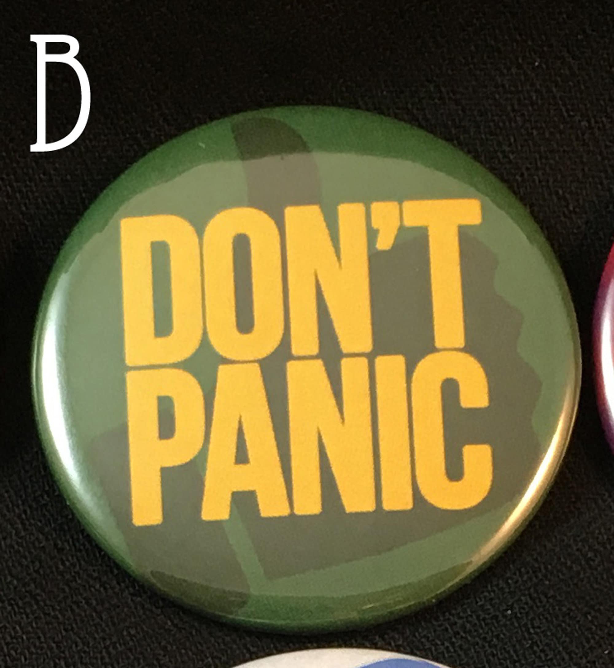 Hitchhiker's Guide to the Galaxy Button Set, Don't Panic, 42, the