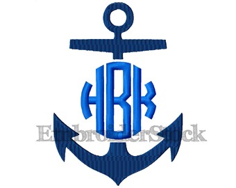 7 Sizes Machine Embroidery Split Anchor Split Design Split Font Anchor Embroidery