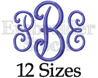 Pillow Font Embroidery Monogram Font Machine Embroidery Font Embroidery Monogram Design Machine Font Perfect for Embroidery Towels -12 Sizes