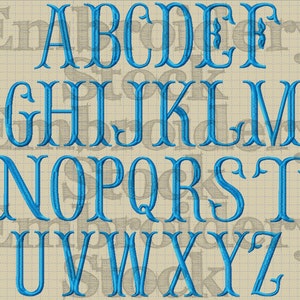 Fishtail Monogram Font Monogram Machine Embroidery Font Design Machine Embroidery Fonts Design 6 Sizes image 2