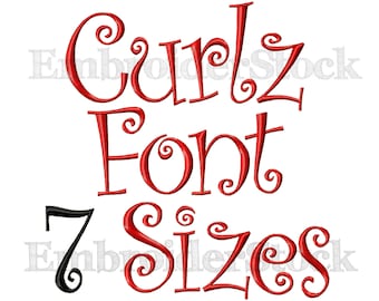 Curlz Font Embroidery Design Alphbet Curlz Embroidery Font Design Fonts For Embroidery