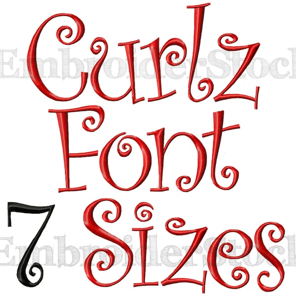 Curlz Font Embroidery Design Alphbet Curlz Embroidery Font Design Fonts For Embroidery