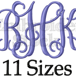 Interlocking Fonts Machine Embroidery Fonts - Machine Embroidery Designs Monogram Embroidery Fonts Embroidery Monogram Fonts For Embroidery
