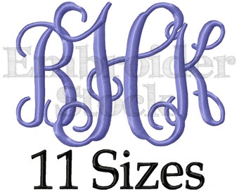 Interlocking Fonts Machine Embroidery Fonts - Machine Embroidery Designs Monogram Embroidery Fonts Embroidery Monogram Fonts For Embroidery