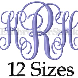 Interlocking Vine Machine Embroidery Fonts - Machine Embroidery Designs Monogram Embroidery Fonts Embroidery Monogram Fonts For Embroidery