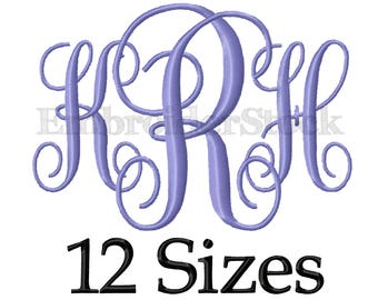 Interlocking Vine Machine Embroidery Fonts - Machine Embroidery Designs Monogram Embroidery Fonts Embroidery Monogram Fonts For Embroidery