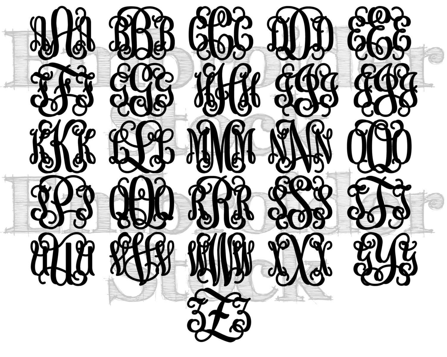 Interlocking Fonts Machine Embroidery Fonts - Machine Embroidery ...