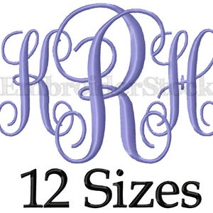 Interlocking Vine Machine Embroidery Fonts - Machine Embroidery Designs Monogram Embroidery Fonts Embroidery Monogram Fonts For Embroidery