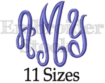 Master Circle Font Full Alphabet Font Monogram Font Machine Embroidery Font Monogram Design Machine Embroidery Design - 11 Sizes