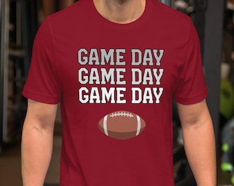 Camiseta de fútbol americano para el día del partido: camiseta para fanáticos del fútbol americano