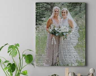 Picture Maid Of Honor Speech Canvas, Matron of honor Canvas, MOH speech canvas, Best Friend canvas. After wedding friend's canvas gift